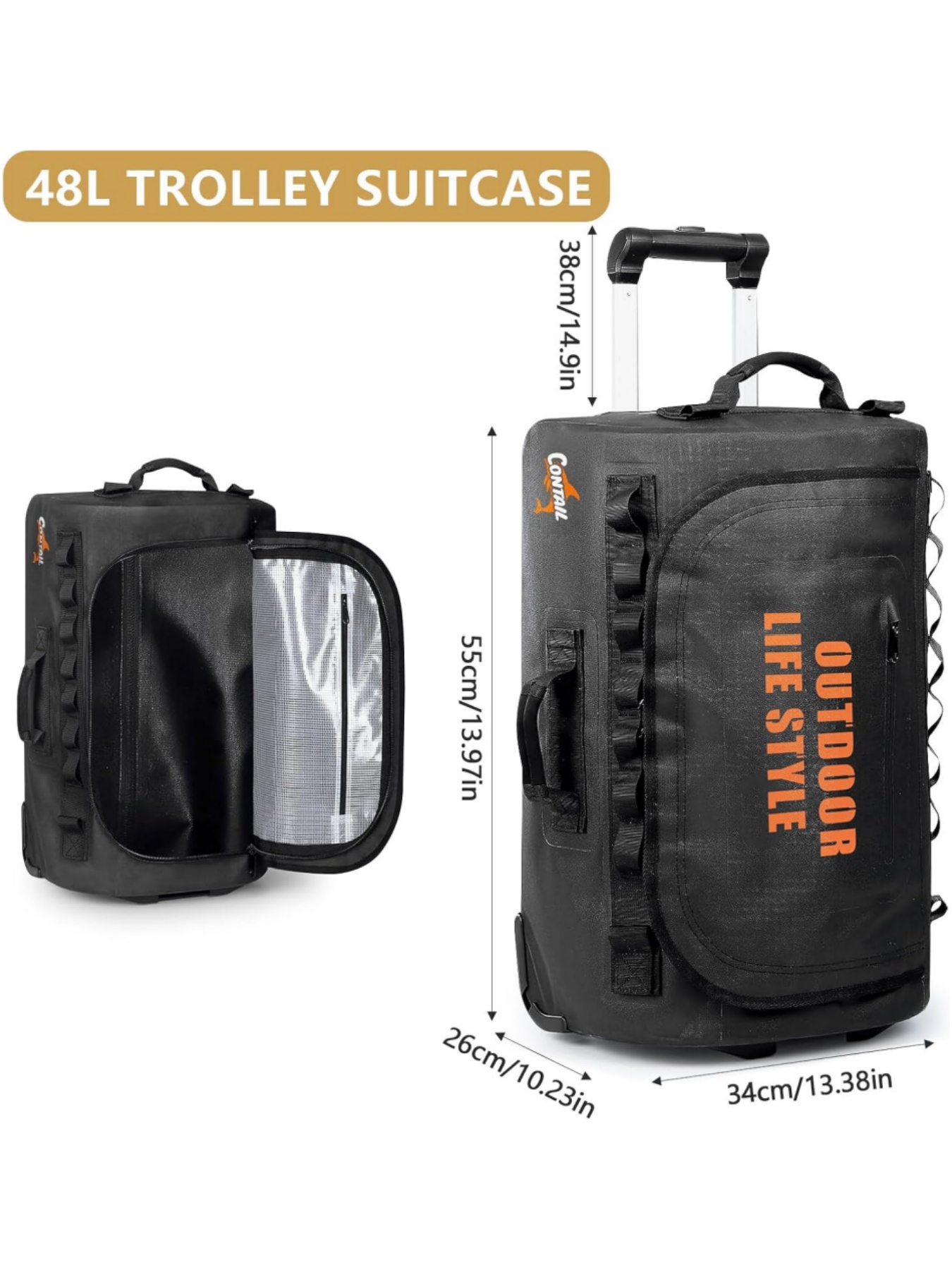 48/95 Liter Wheeled Diving Bag - Snorkeling Gear recension och pris