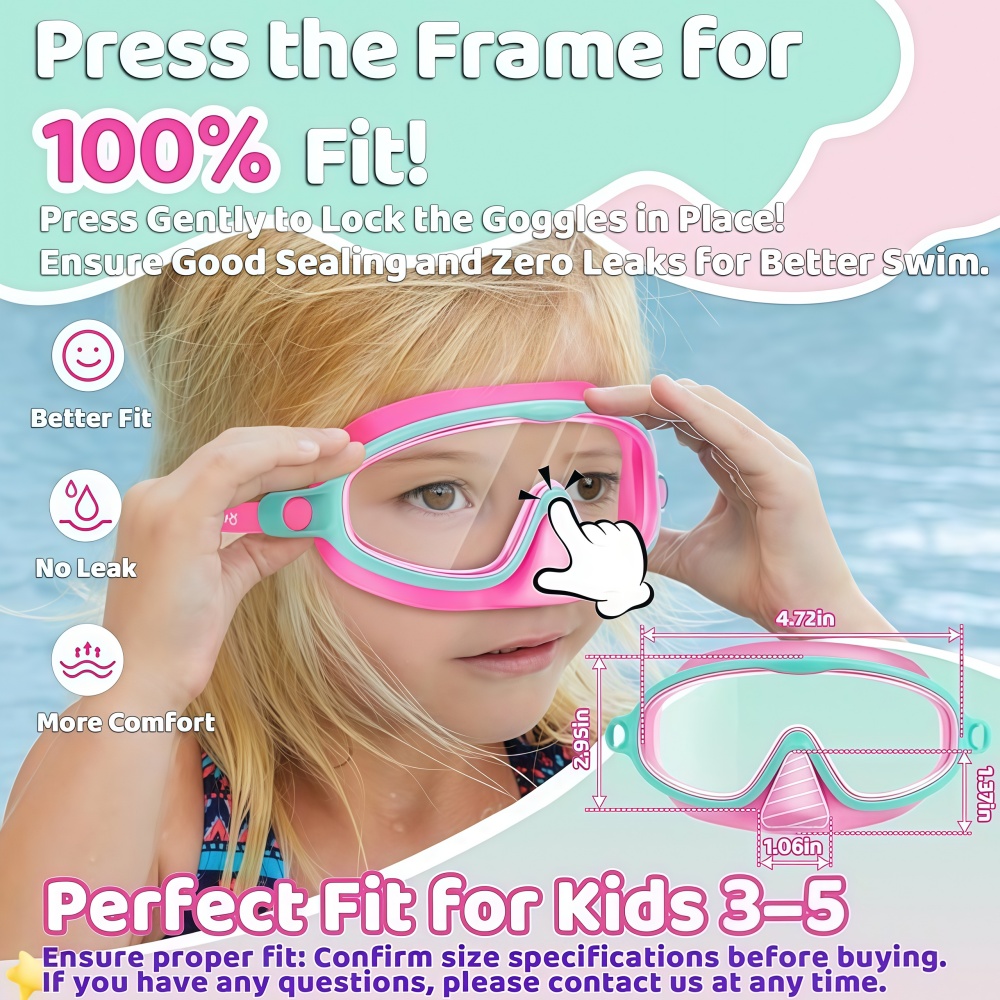 Kids Swim Goggles with Nose Co - Diving Mask recension och pris