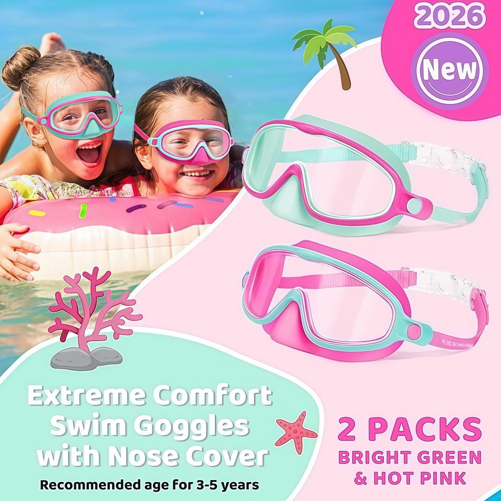 Kids Swim Goggles with Nose Co - Diving Mask recension och pris